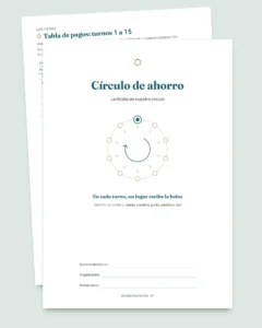 Círculo de ahorro — el registro de tu tanda entre personas de confianza: hoja de cálculo y libreta PDF (compatible con Excel, Google Sheets y LibreOffice)