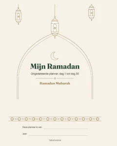Mijn Ramadan — Ongedateerde planner voor 30 dagen