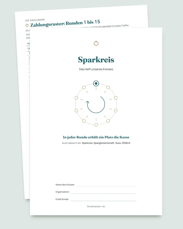 Sparkreis — das Register Ihres Kreises unter Vertrauten: Tabelle und PDF-Heft (kompatibel mit Excel, Google Sheets und LibreOffice)