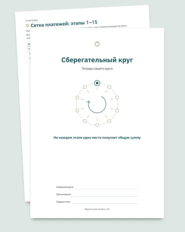 Сберегательный круг — реестр вашего круга среди близких: таблица и PDF-тетрадь (совместима с Excel, Google Sheets и LibreOffice)