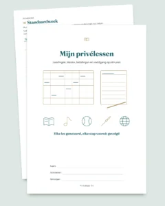 Privélessen & bijles — werkmap voor leerlingen, lessen en betalingen + PDF-boekje om te printen (Excel, Google Sheets en LibreOffice)