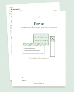 Per te — festa della mamma e festa del papà: 50 buoni da regalare, biglietti da piegare e segnalibri (PDF A4 e Letter)