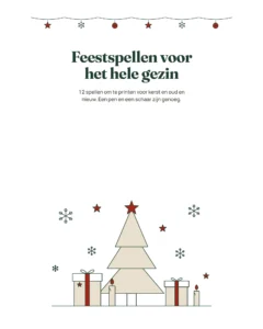 Feestspellen voor het hele gezin — 12 spellen om te printen voor kerst en oud en nieuw