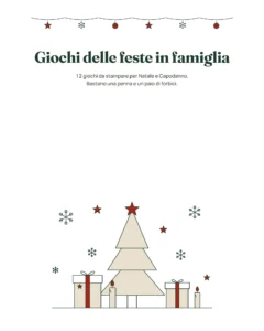 Giochi delle feste in famiglia — 12 giochi da stampare per Natale e Capodanno