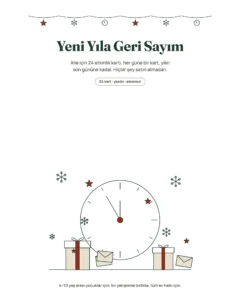 Yeni yıla geri sayım — aile için 24 etkinlik kartı, yazdırılabilir