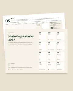 Marketing-Kalender 2027 — Termine nach Land und Ideen für Beiträge, PDF + Tabelle + Kalenderdatei