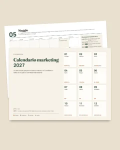 Calendario marketing 2027 — ricorrenze in Italia e idee per i post, PDF + foglio di calcolo + agenda