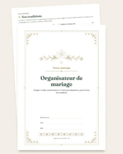 Organisateur de mariage — carnet PDF et classeur de budget, quelle que soit votre tradition
