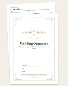 Wedding Organiser — printable PDF planner and budget spreadsheet, whatever your tradition