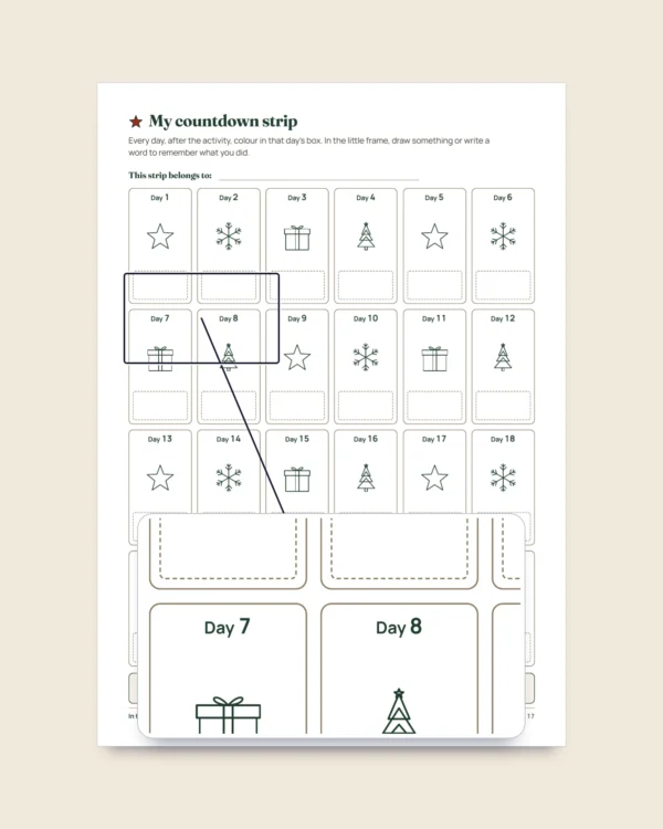 Holiday Countdown — 24 Printable Family Activity Cards (Advent Calendar)