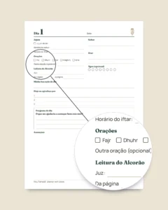 Meu Ramadã — Planner sem datas, 30 dias