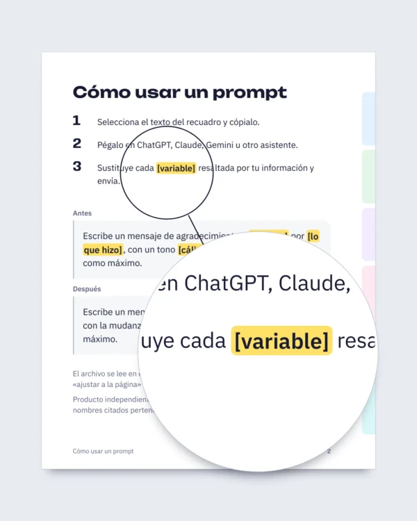 Guía de conversación IA