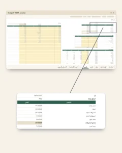 ميزانية 2027 — جدول ميزانية الأسرة على Excel وGoogle Sheets، شهرا بشهر، بعملتك