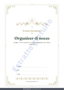 Organizer di nozze — Organizer di nozze — planner PDF e foglio di calcolo per il budget, qualunque sia la vostra tradizione