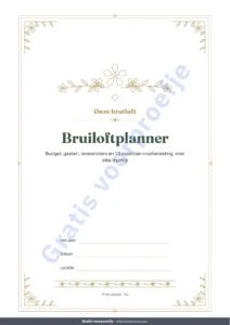 Bruiloftplanner — Bruiloftplanner — PDF om te printen en budgetwerkmap, voor elke traditie