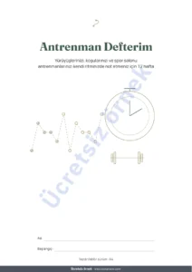 Antrenman Defterim — Antrenman Defterim — 12 haftalık antrenman günlüğü (yürüyüş, koşu, spor salonu), yazdırılabilir PDF