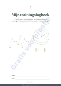 Mijn trainingslogboek — Mijn trainingslogboek — trainingsdagboek voor 12 weken (wandelen, hardlopen, sportschool), pdf om uit te printen