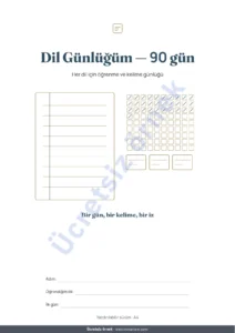 Dil Günlüğüm — 90 gün — Dil Günlüğüm — 90 gün : her dil için öğrenme ve kelime defteri (yazdırılabilir PDF)