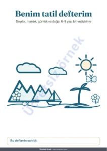 Benim tatil defterim — Benim tatil defterim — sayılar, mantık, günlük ve doğa, 6-9 yaş (yazdırılabilir PDF ve tablet sürümü)