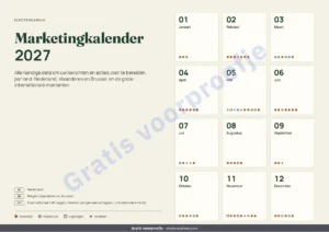 Marketingkalender 2027 — Marketingkalender 2027 — data per land en ideeën voor berichten, pdf + spreadsheet + agendabestand
