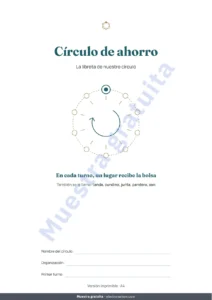 Círculo de ahorro — Círculo de ahorro — el registro de tu tanda entre personas de confianza: hoja de cálculo y libreta PDF (compatible con Excel, Google Sheets y LibreOffice)