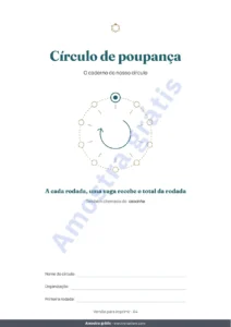 Círculo de poupança — Círculo de poupança — o registro da sua caixinha entre pessoas de confiança: planilha e caderno PDF (compatível com Excel, Google Sheets e LibreOffice)