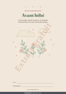 Avant bébé — Avant bébé — carnet d&rsquo;arrivée à imprimer et classeur de budget, quelle que soit votre tradition