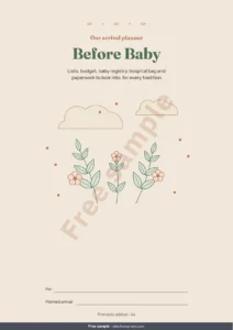 Before Baby — Before Baby — printable arrival planner and budget workbook, whatever your tradition