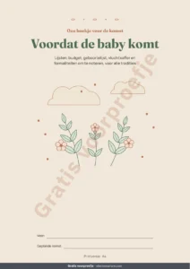 Voordat de baby komt — Voordat de baby komt — printbaar boekje voor de komst en budgetrekenblad, welke traditie u ook volgt