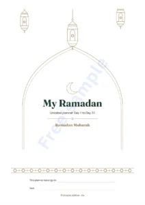 My Ramadan — My Ramadan — Undated 30-Day Planner