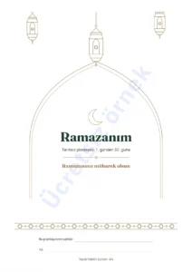 Ramazanım — Ramazanım — Tarihsiz 30 Günlük Ramazan Planlayıcısı