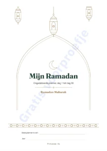 Mijn Ramadan — Mijn Ramadan — Ongedateerde planner voor 30 dagen
