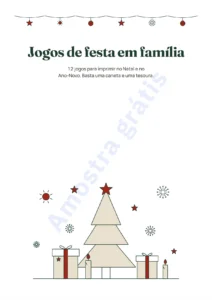 Jogos de festa em família — Jogos de festa em família — 12 jogos para imprimir no Natal e no Réveillon