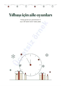 Yılbaşı için aile oyunları — Yılbaşı için aile oyunları — Yazdırılabilir 12 yılbaşı oyunu