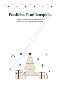 Festliche Familienspiele — Festliche Familienspiele — 12 Spiele zum Ausdrucken für Weihnachten und Silvester