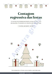 Contagem regressiva das festas — Contagem regressiva das festas — 24 cartões de atividades em família para imprimir (calendário do Advento, edição de verão)