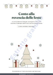 Conto alla rovescia delle feste — Conto alla rovescia delle feste — 24 carte di attività in famiglia da stampare (calendario dell&rsquo;Avvento)