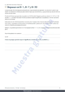 Repasar en D+1, D+7 y D+30 — Mi diario de idioma — 90 días : aprendizaje y vocabulario, para cualquier idioma (PDF para imprimir)