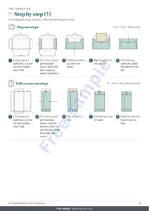 Step by step (1) — Printable Money Gift Envelopes — 4 no-glue fold templates with slip-in cards and name labels (PDF, A4 and US Letter)