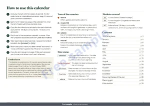 How to use this calendar — 2027 Marketing Calendar — dates by market and post ideas, PDF + spreadsheet + calendar file
