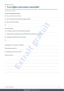 Les règles convenues ensemble — Cercle d&rsquo;épargne — le registre de votre tontine entre proches : classeur et carnet PDF (compatible Excel, Google Sheets et LibreOffice)