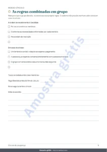 As regras combinadas em grupo — Círculo de poupança — o registro da sua caixinha entre pessoas de confiança: planilha e caderno PDF (compatível com Excel, Google Sheets e LibreOffice)
