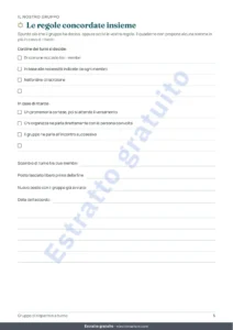 Le regole concordate insieme — Gruppo di risparmio a turno — il registro del tuo gruppo tra persone di fiducia: foglio di calcolo e quaderno PDF (compatibile con Excel, Google Sheets e LibreOffice)