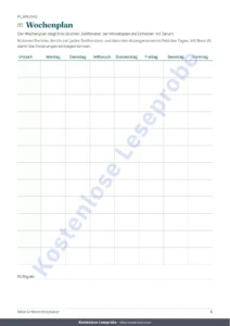 Wochenplan — Privatunterricht & Nachhilfe — Arbeitsmappe für Lernende, Einheiten und Zahlungen + PDF-Heft zum Ausdrucken (Excel, Google Sheets und LibreOffice)