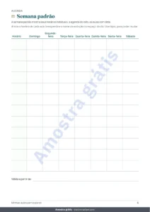 Semana padrão — Aulas particulares — planilha de estudantes, aulas e pagamentos + caderno PDF para imprimir (Excel, Google Sheets e LibreOffice)