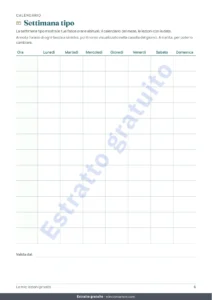 Settimana tipo — Lezioni private e ripetizioni — cartella di lavoro per lezioni, pagamenti e progressi + quaderno PDF da stampare (Excel, Google Sheets e LibreOffice)