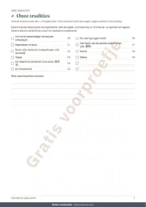 Onze tradities — Voordat de baby komt — printbaar boekje voor de komst en budgetrekenblad, welke traditie u ook volgt