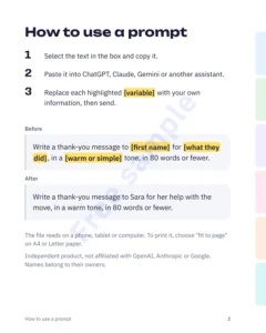 How to use a prompt — The AI Phrasebook