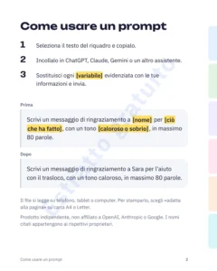 Come usare un prompt — Frasario IA