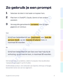 Zo gebruik je een prompt — AI-taalgids